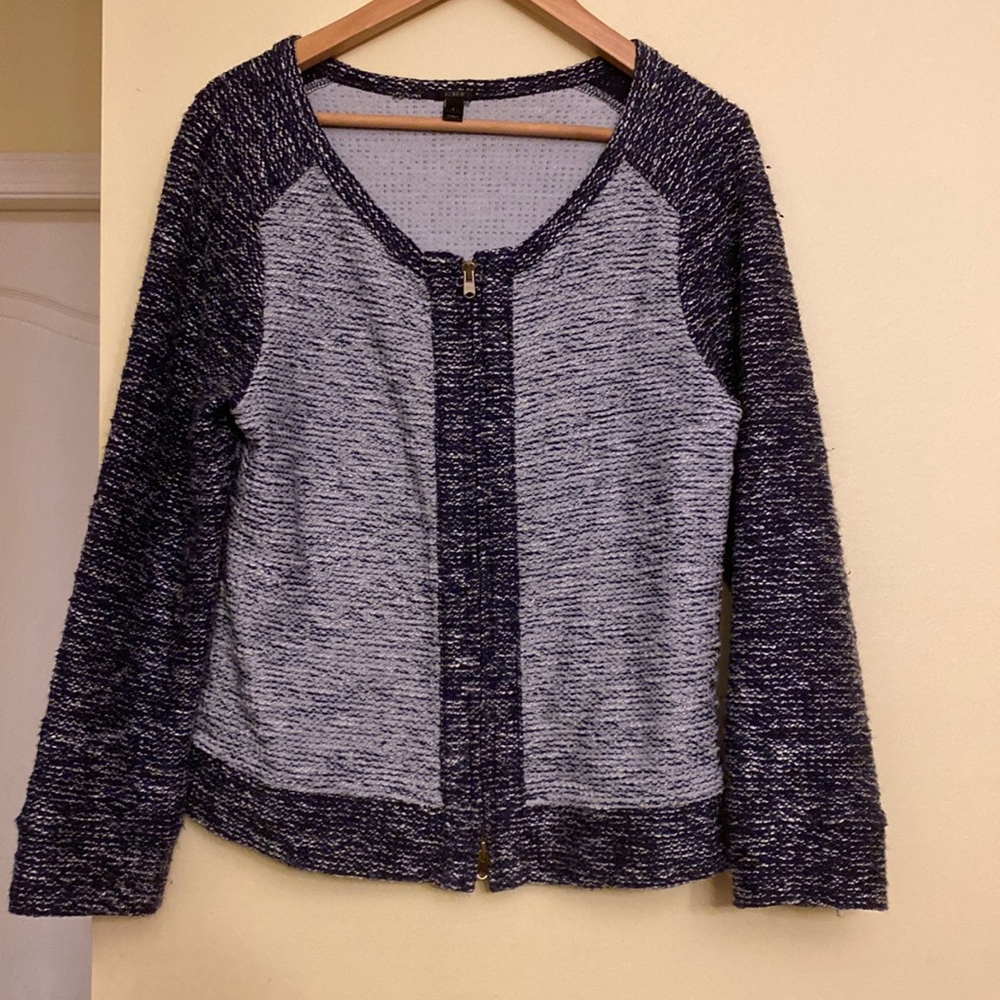 J Crew front zipper sweater